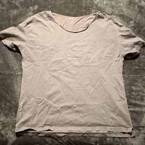 YOUNG LA 447 Wide neck Raw Cut Tee